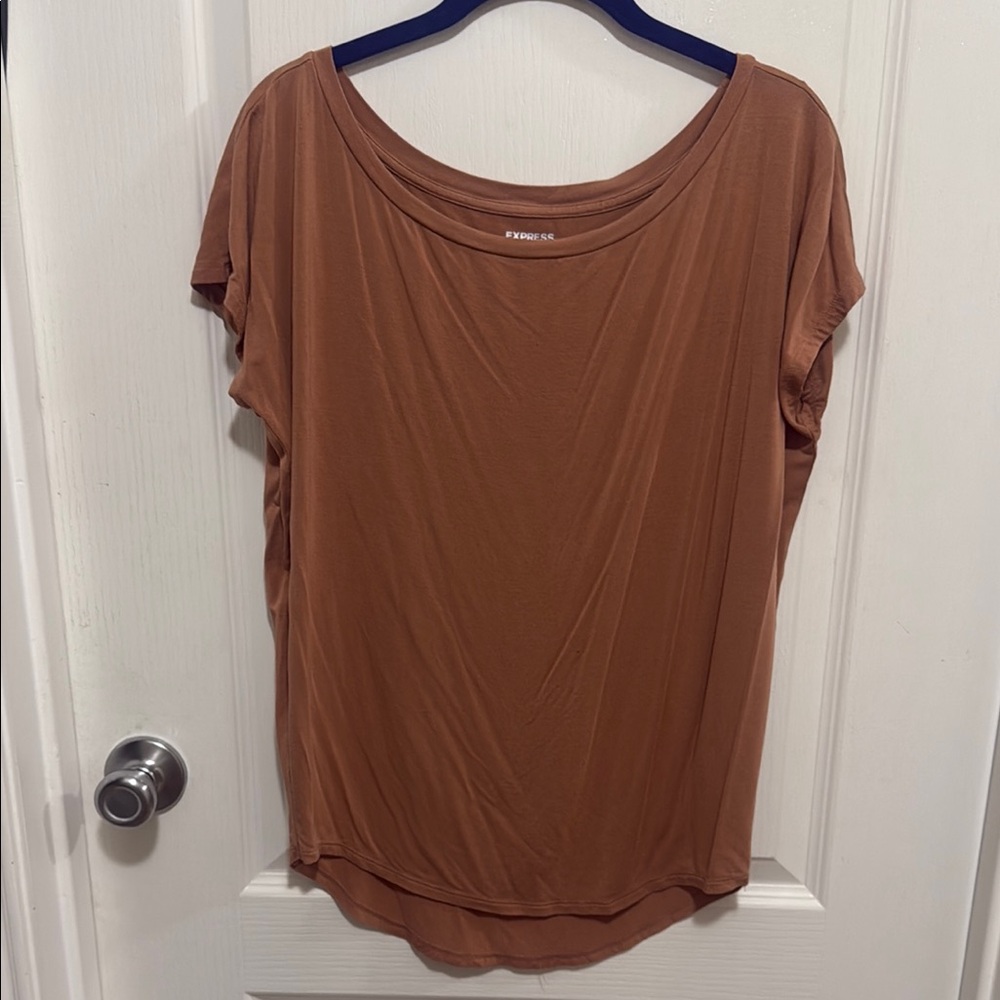 Express Brown Relaxed Fit Shirt